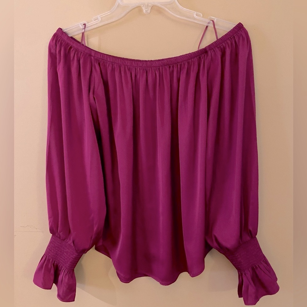 Express Magenta Off-Shoulder Blouse